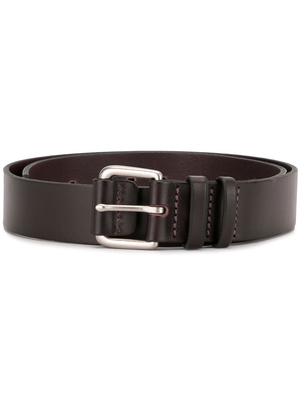 Covered buckle belt - Brown