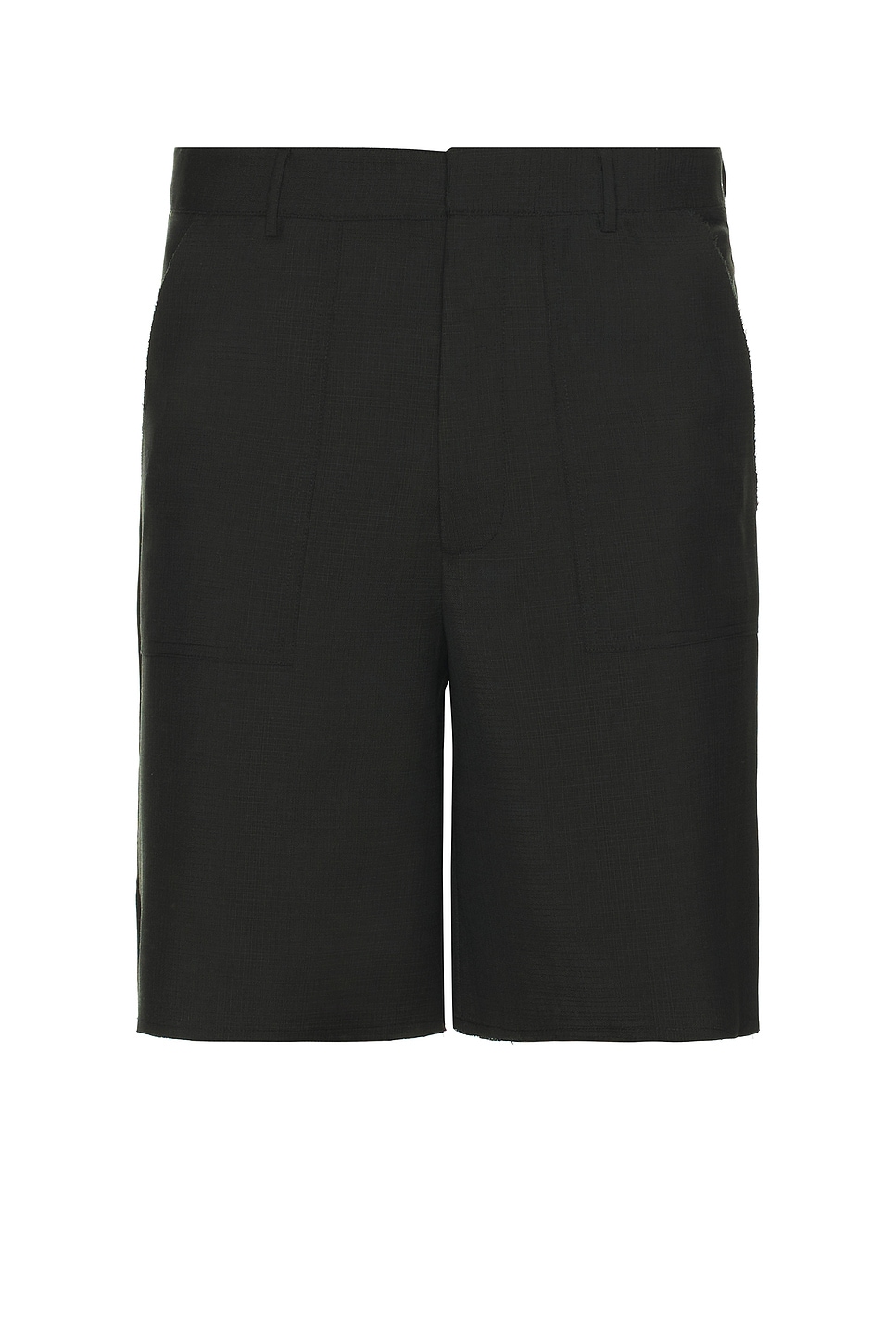 Mimchik Frayed Shorts in Midnight Green - Green.  52 also in