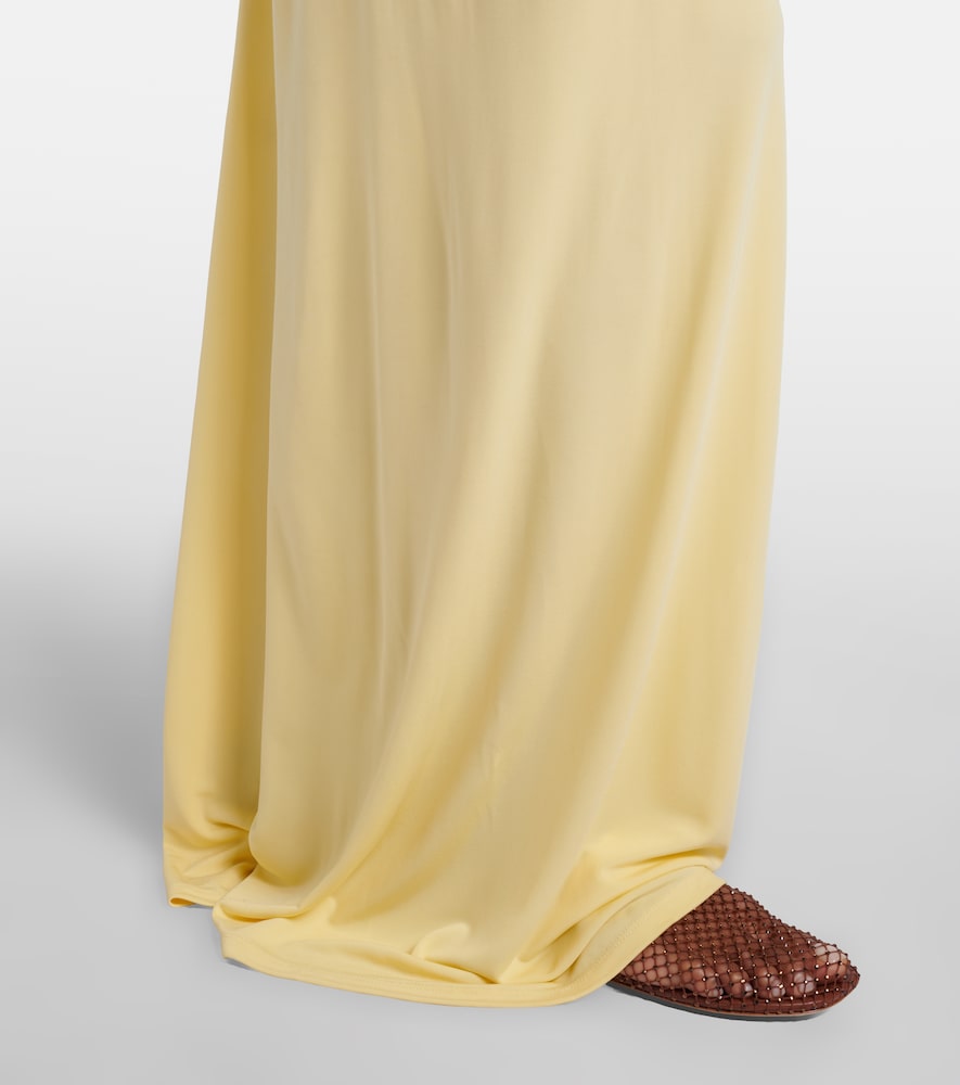 Bezel Quartz gathered jersey maxi skirt