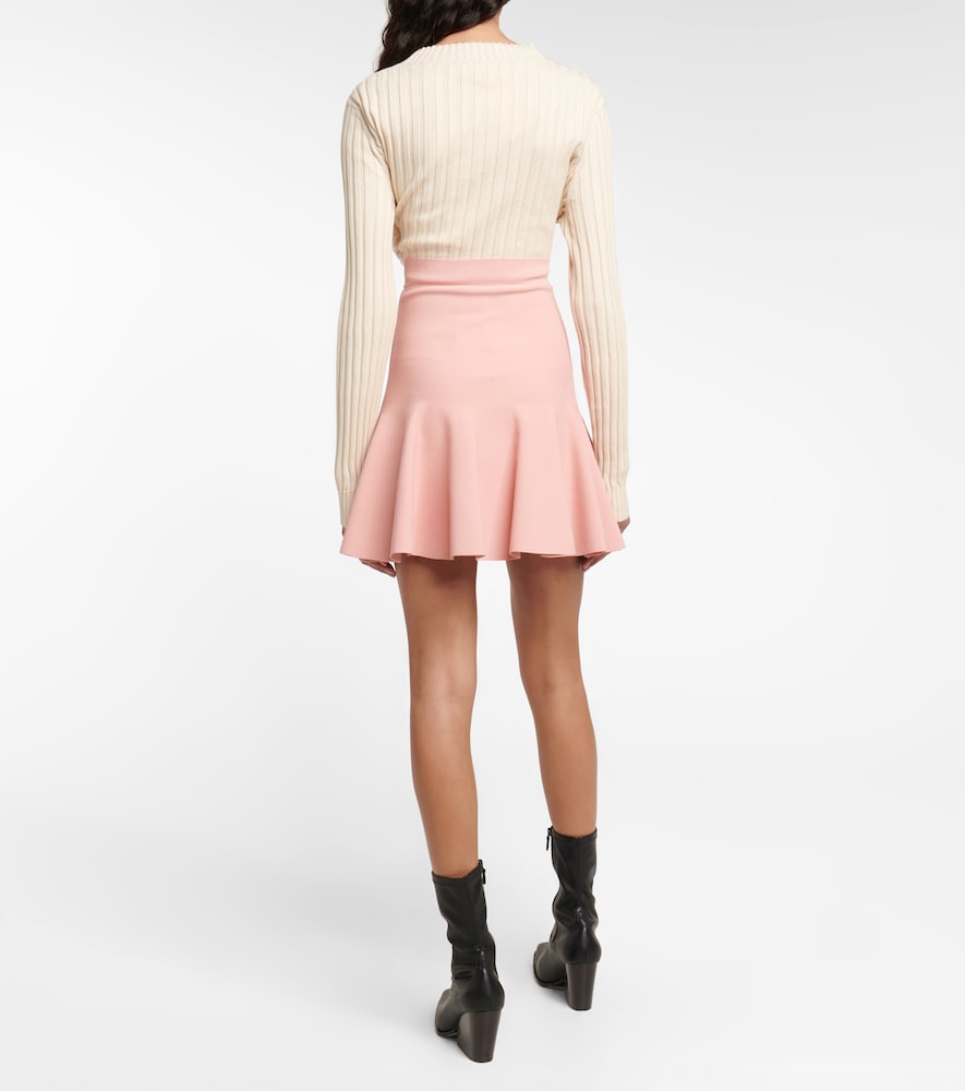 Fluted miniskirt