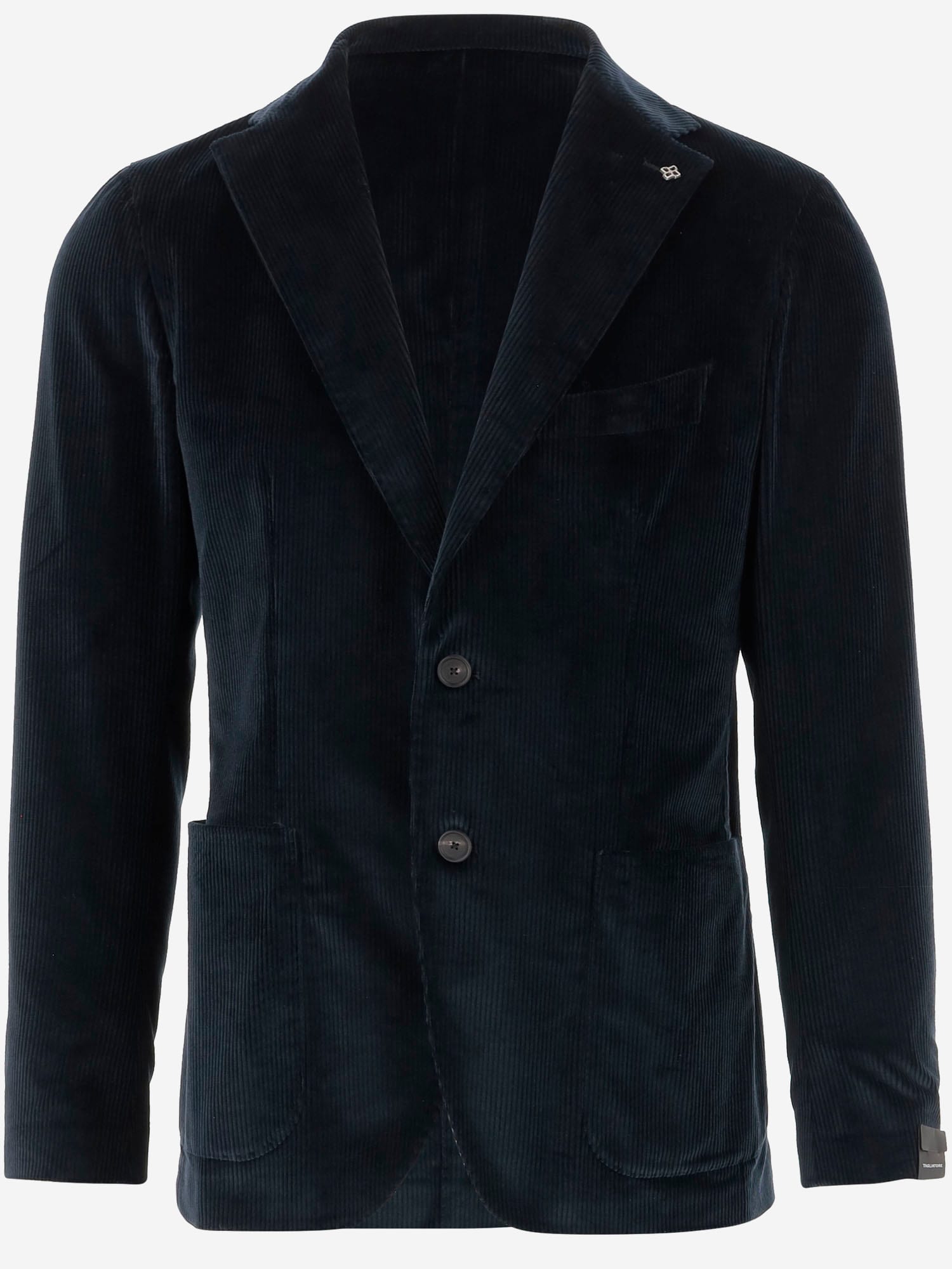 Single-breasted Jacket In Stretch Cotton Velvet