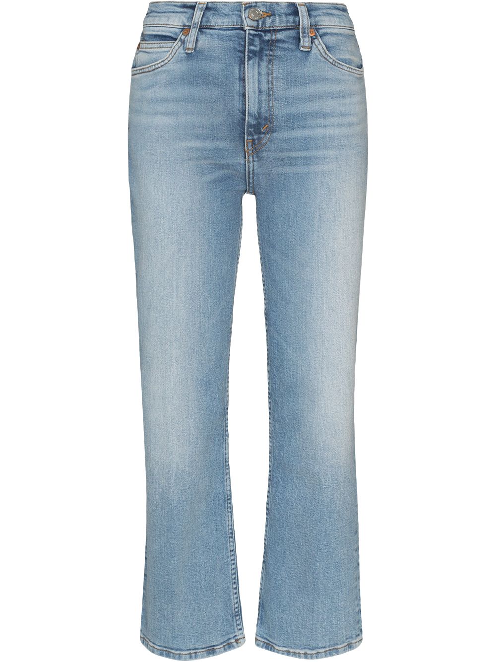 '70s cropped straight-leg jeans - Blue