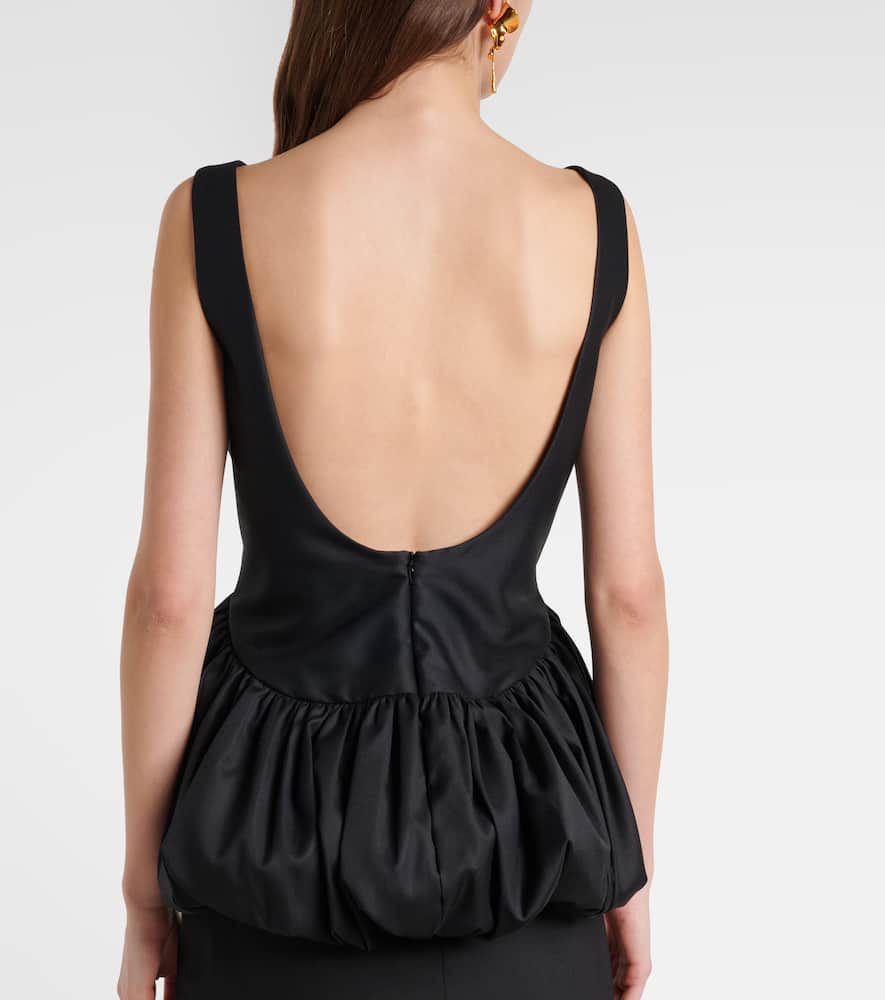 Róhe Peplum wool and silk top