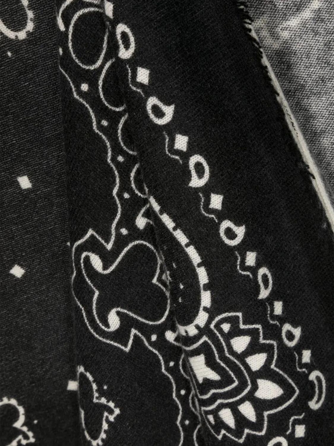 Hachiko paisley-print cashmere scarf - Black