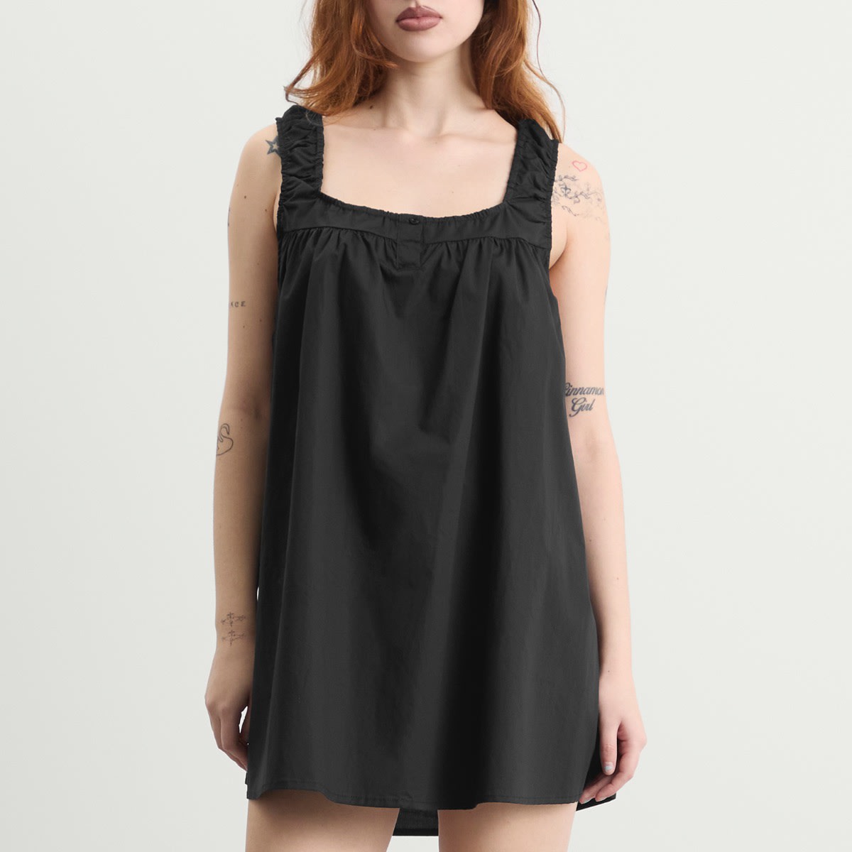 Women's Yoke Mini Dress Black
