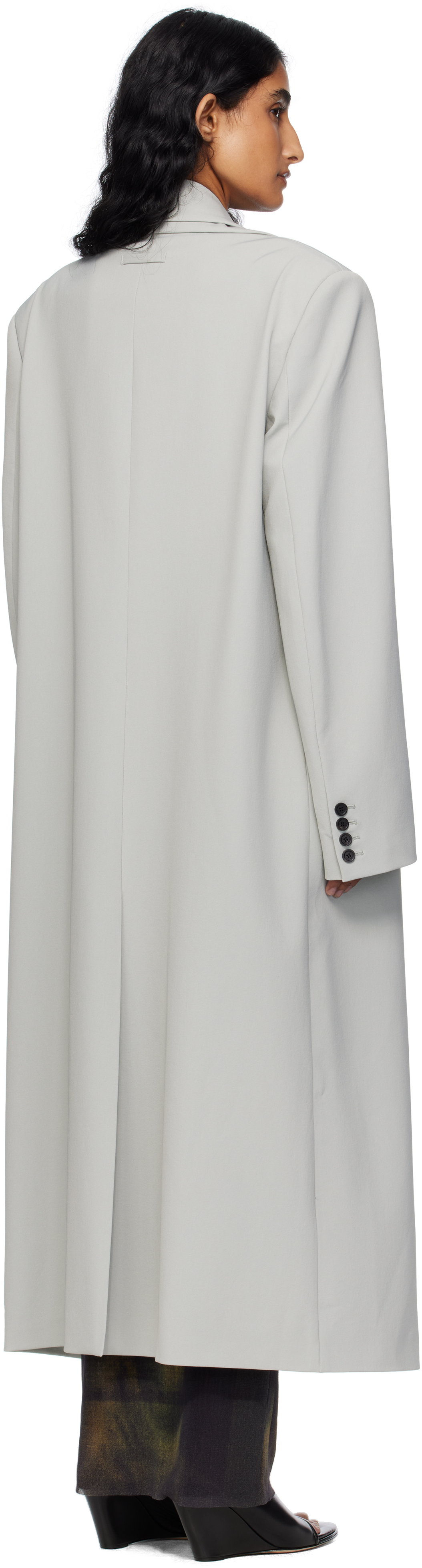 Green Double Layer Body Detail Coat