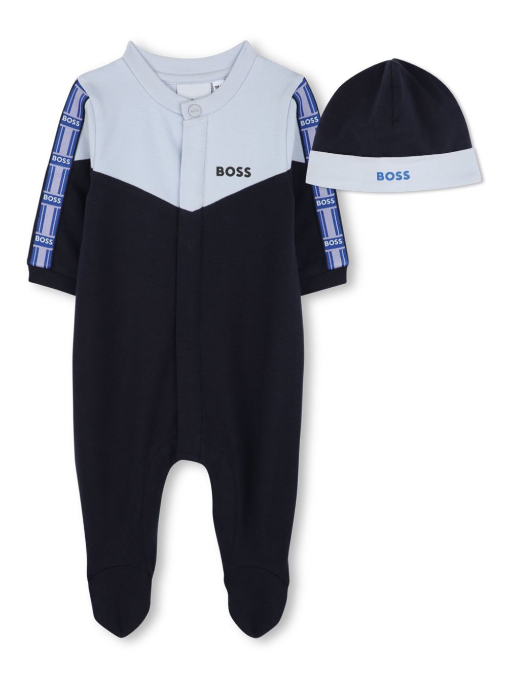 Colour-block pajama set - Blue