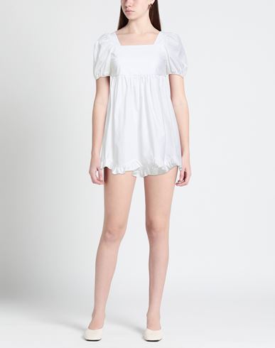 Woman Mini dress White Size ONESIZE Cotton