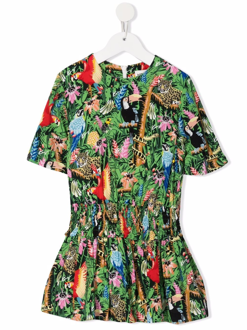 TEEN jungle-print dress - Black