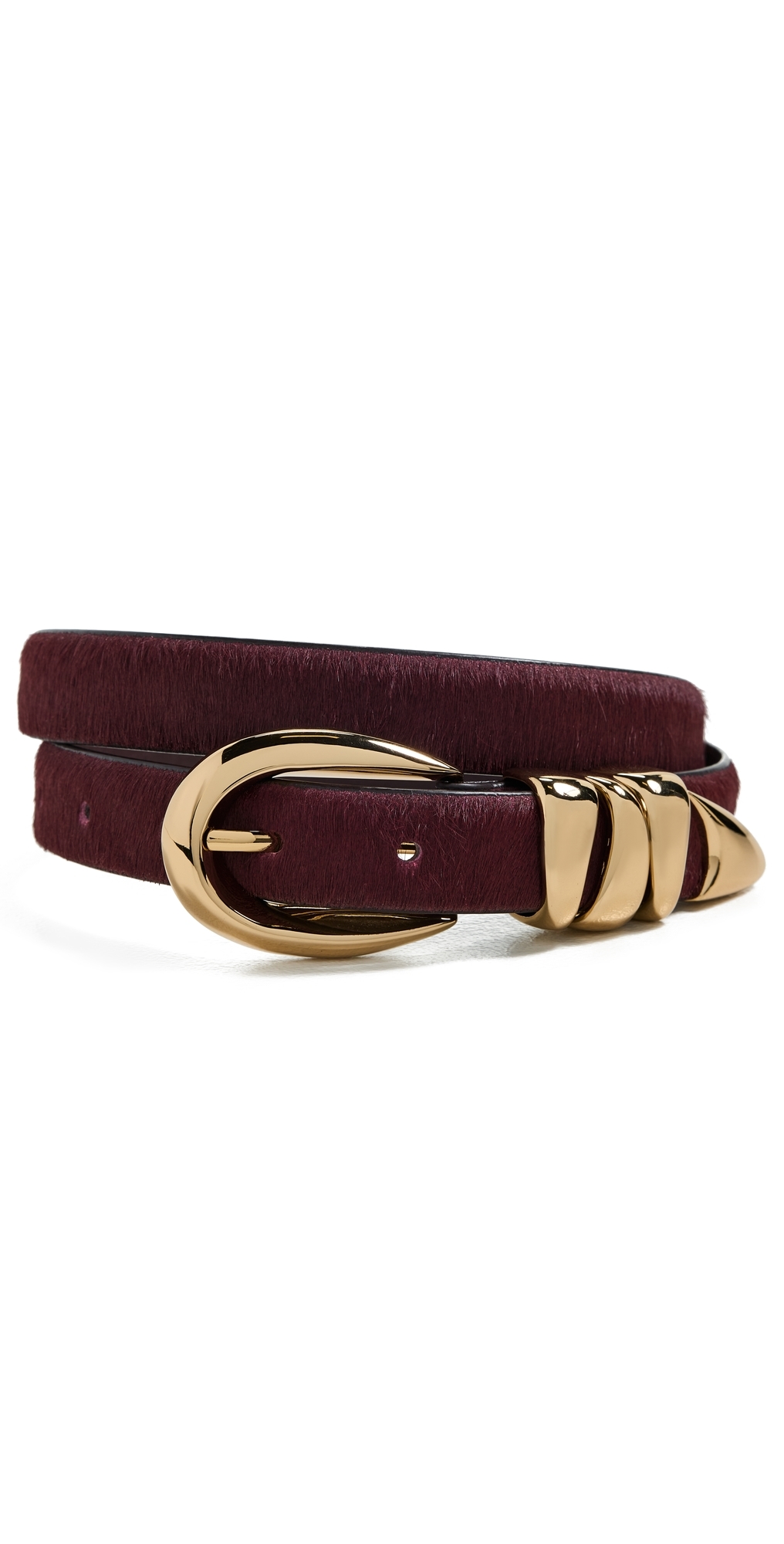 Triple Metal Keeper Belt Cabernet Haircalf