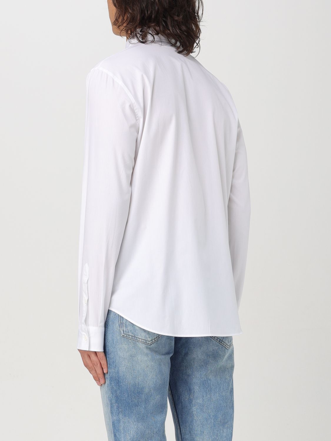 Logo-print cotton shirt - White