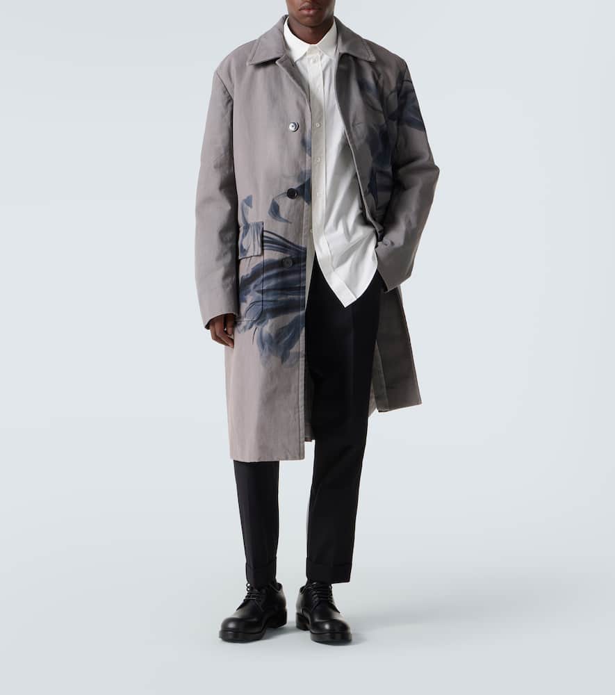 Cotton and wool straight pants