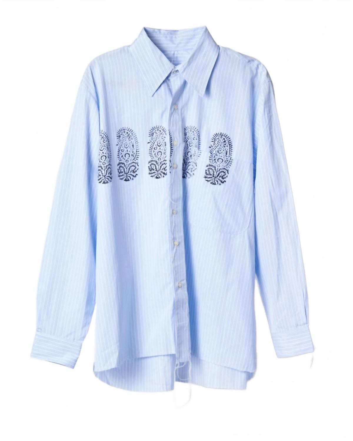 Big Shirt Blockprint In Blue