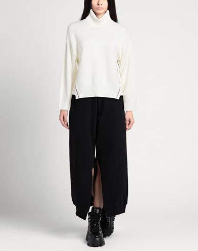 Woman Turtleneck Ivory Size 6 Merino Wool