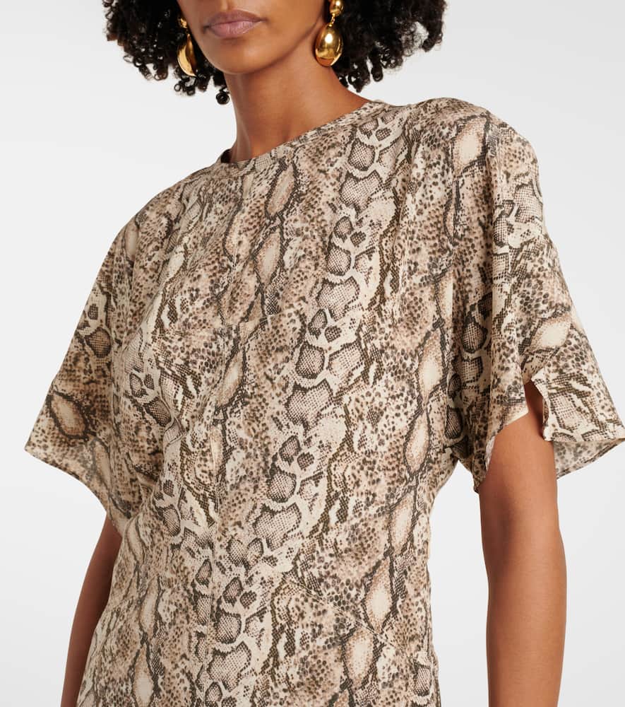 Keany printed silk-blend midi dress