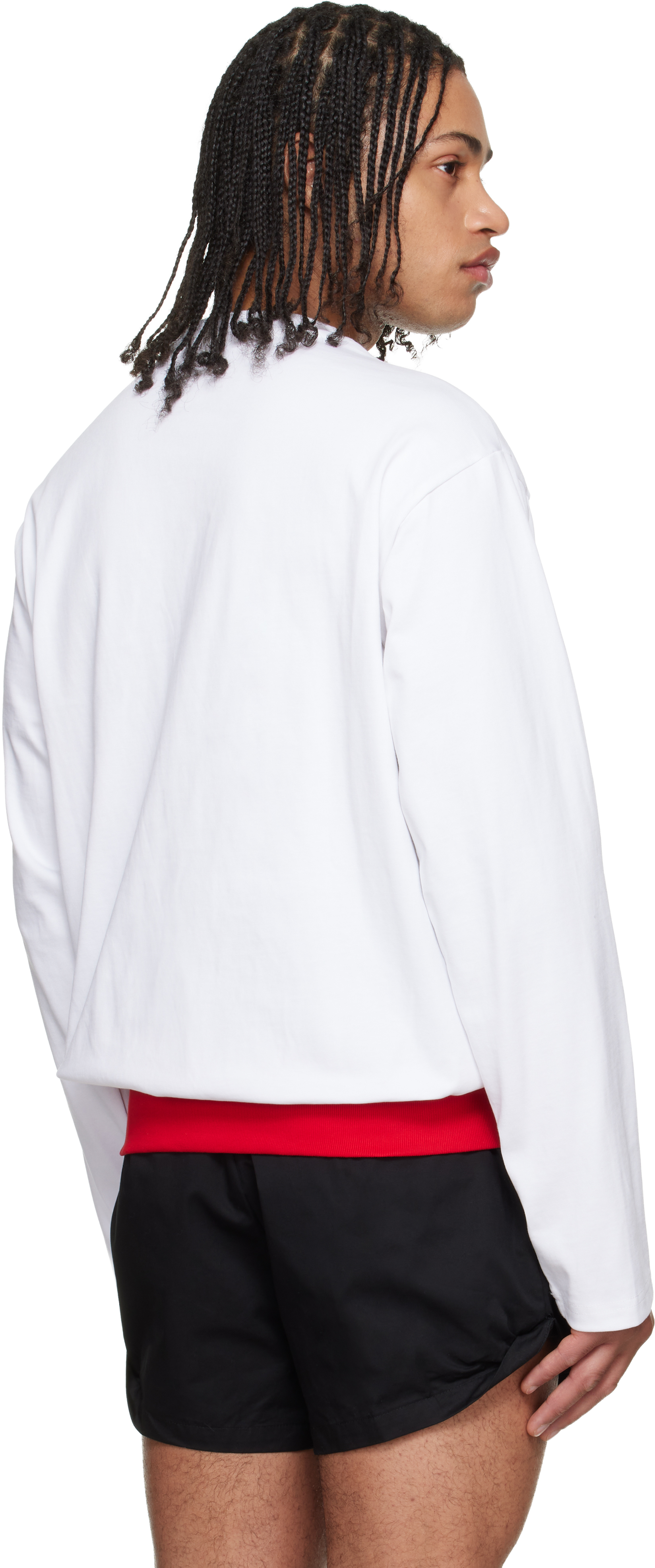 White Contrast Waistband T-shirt