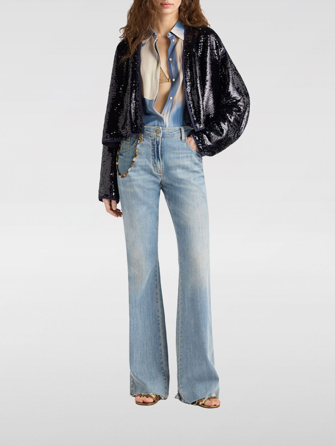 MOMONÌ Jacket Woman color Blue