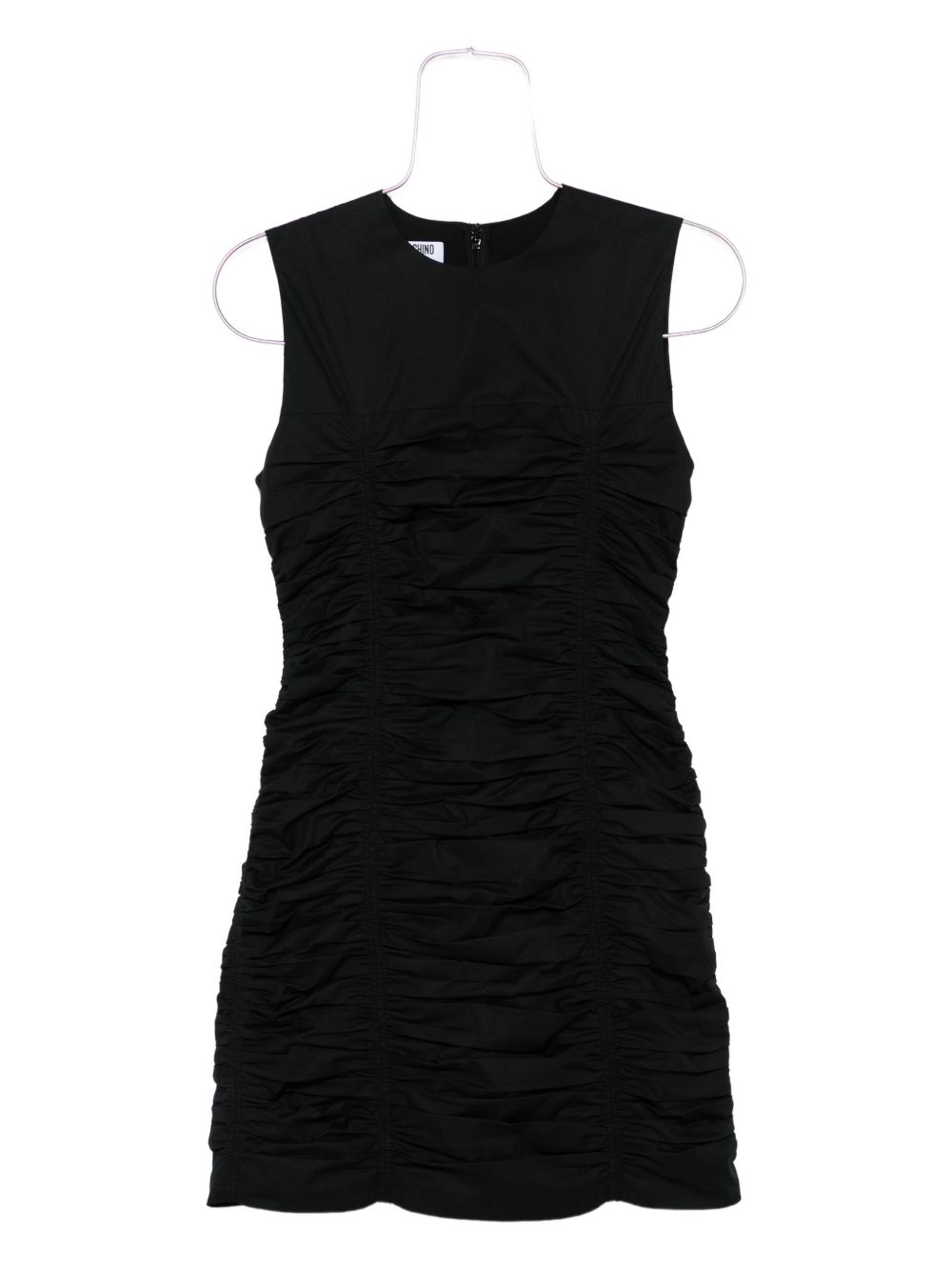 Ruched sleeveless dress - Black