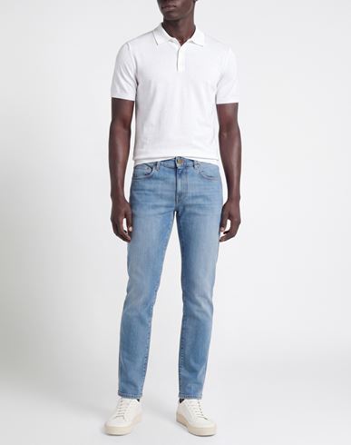 Man Jeans Blue Size 30 Cotton, Elastane
