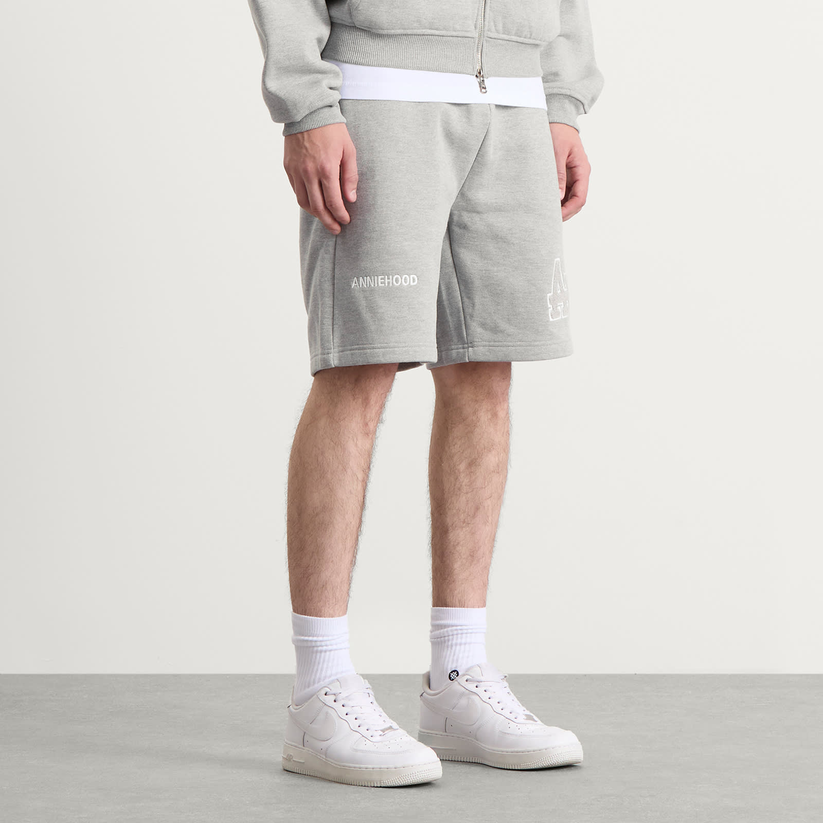 Men's College Sweat Shorts Grey/Grey