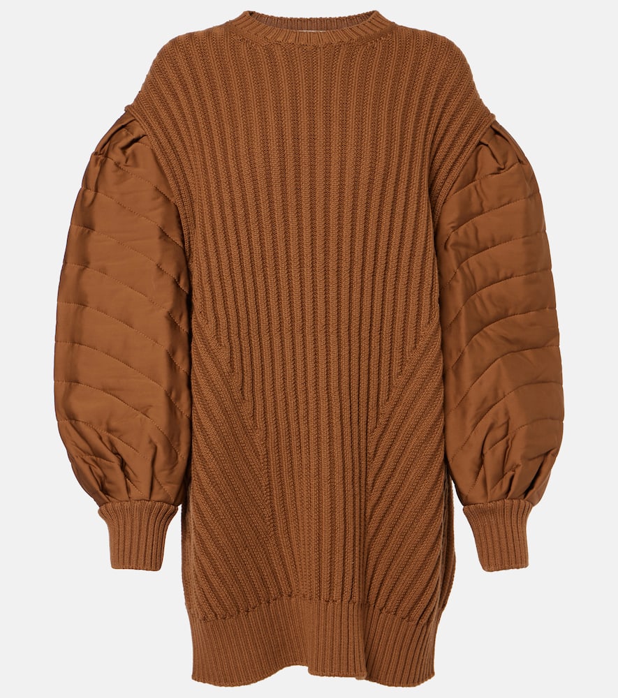 Ottuso ribbed-knit virgin wool minidress