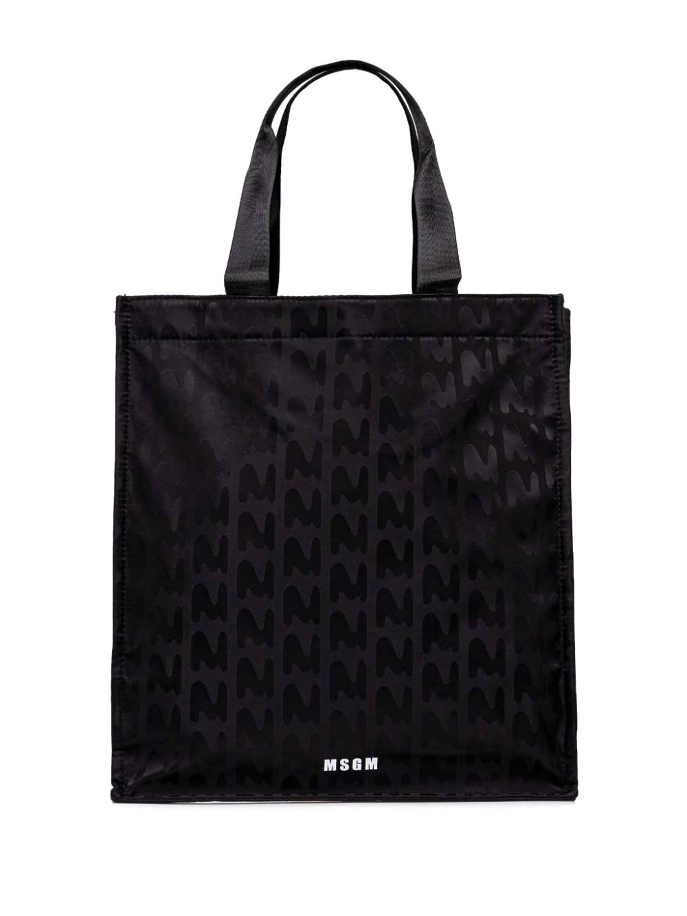 Logo-jacquard tote bag - Black
