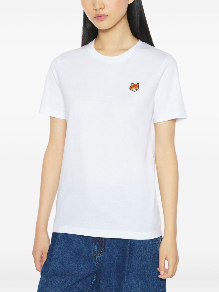 White Fox Head cotton t-shirt