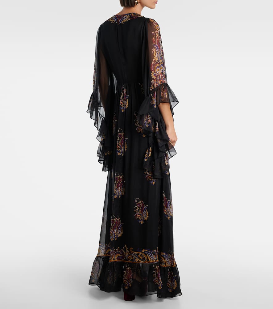 Paisley silk maxi dress