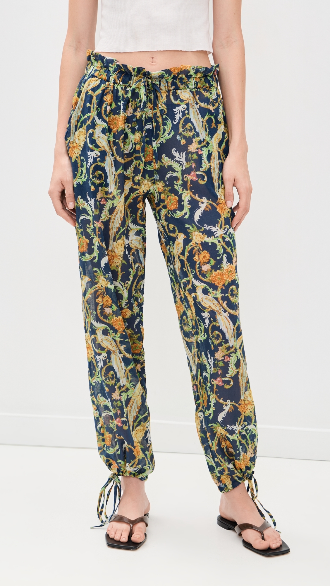 Beach Pants Royal Birds Navy