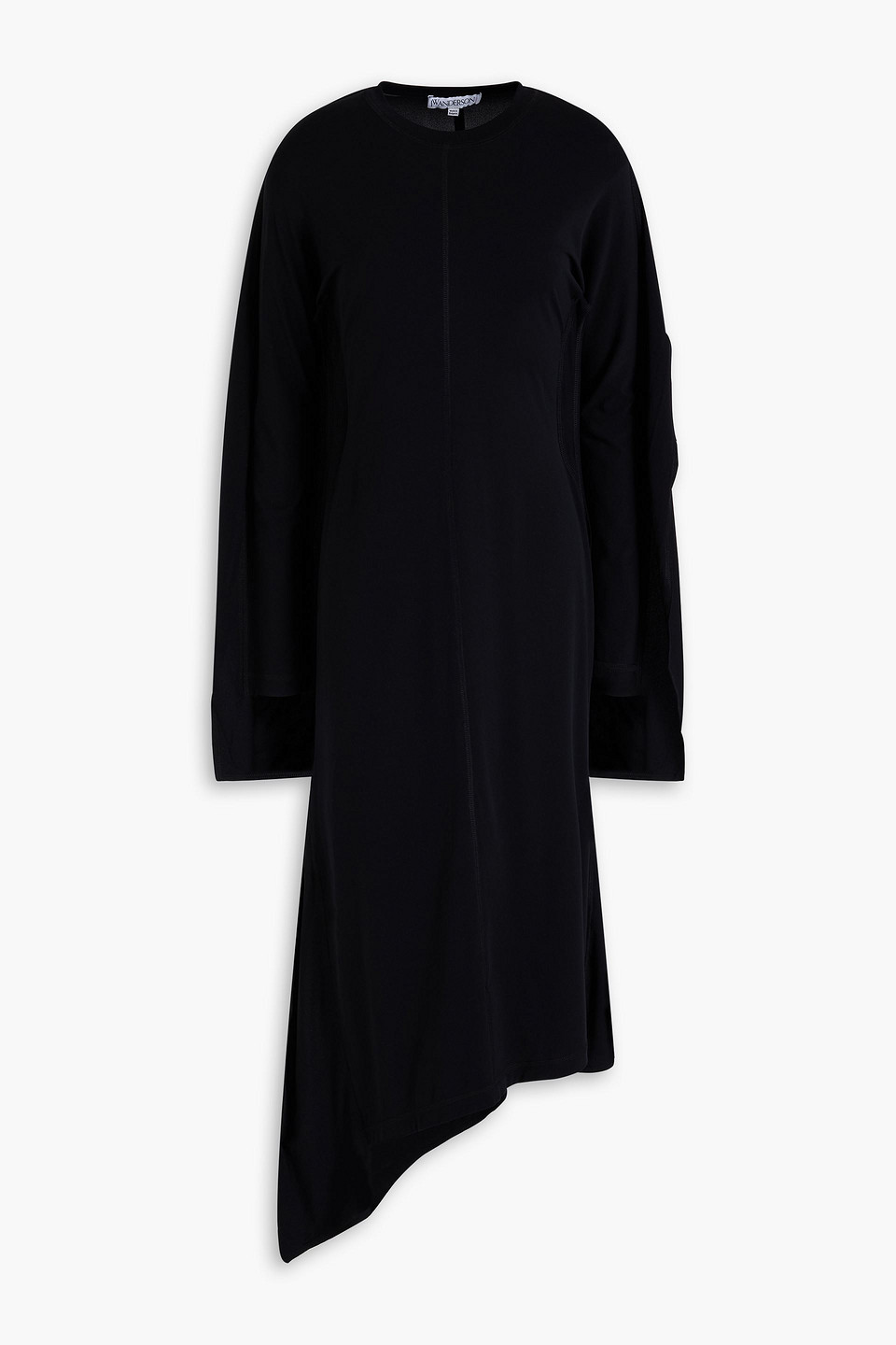 JW Anderson - Asymmetric stretch-jersey dress - Black - UK 8