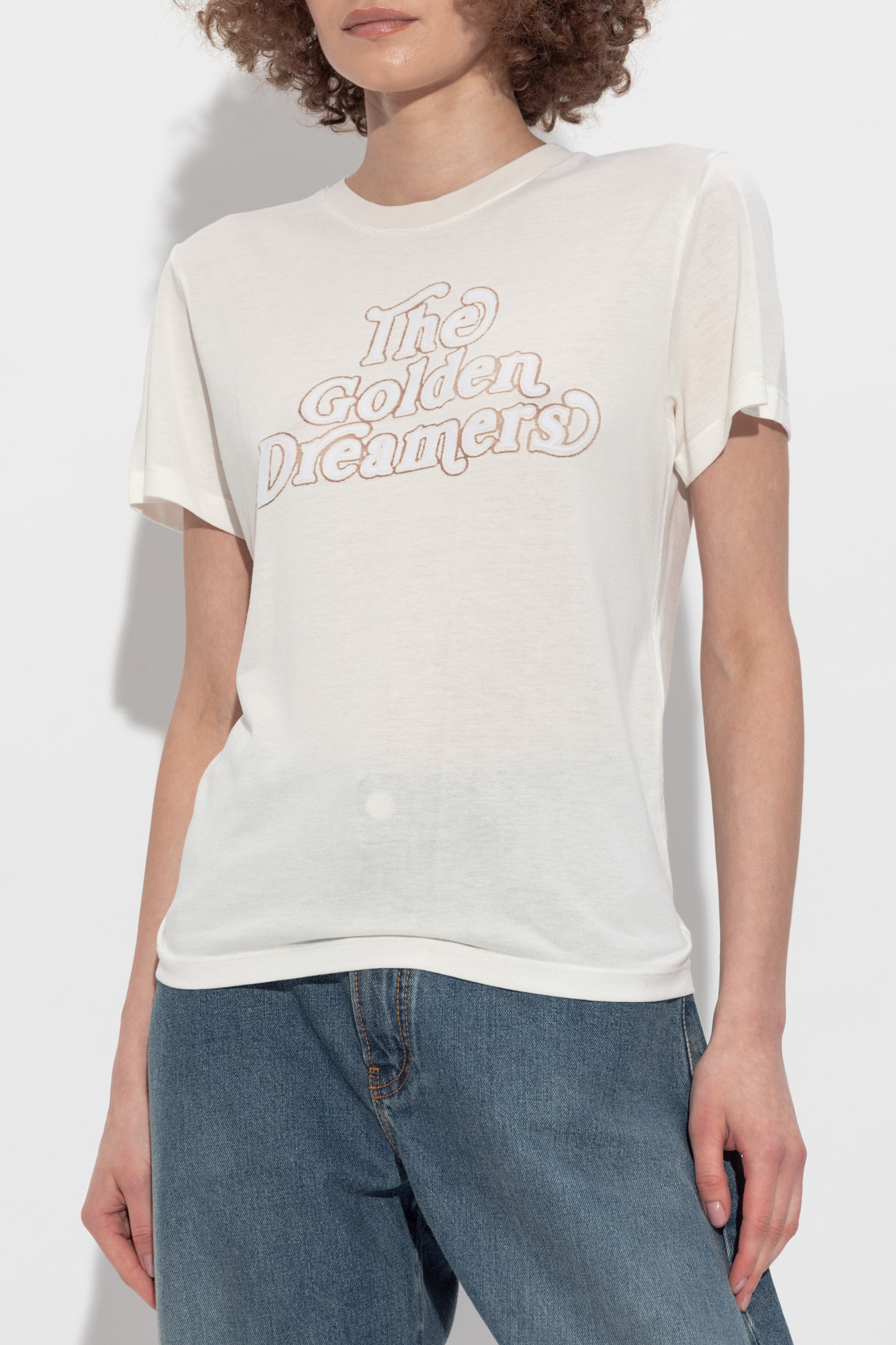 T-shirt With Logo, Women's, Cream