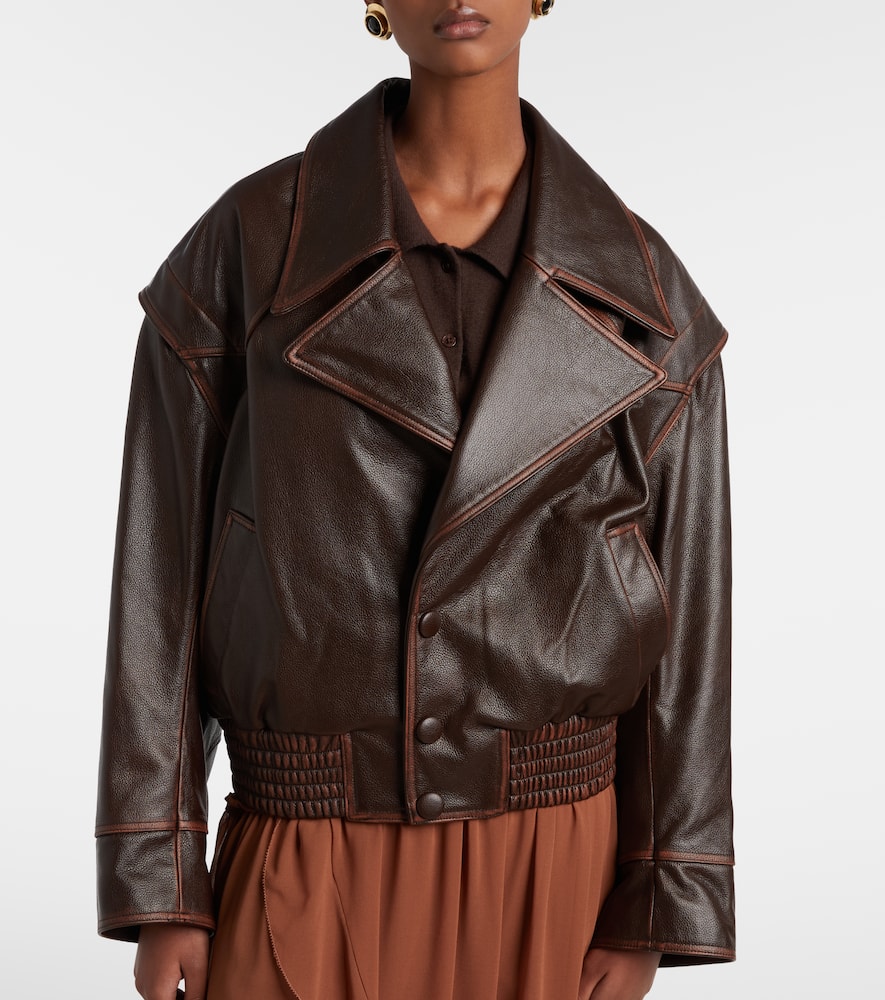 Leather biker jacket