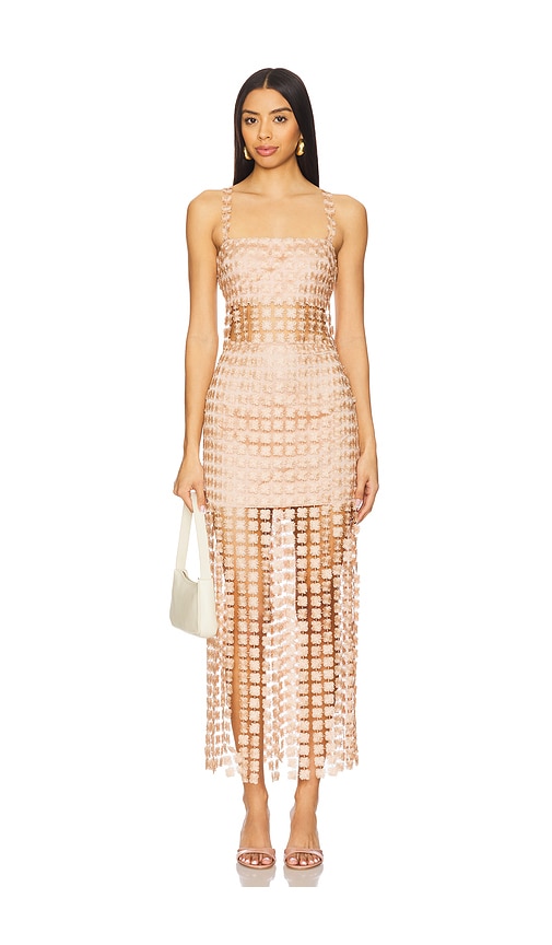 SAYLOR KLEID ELIE in Blush. Größe XS. Also in L