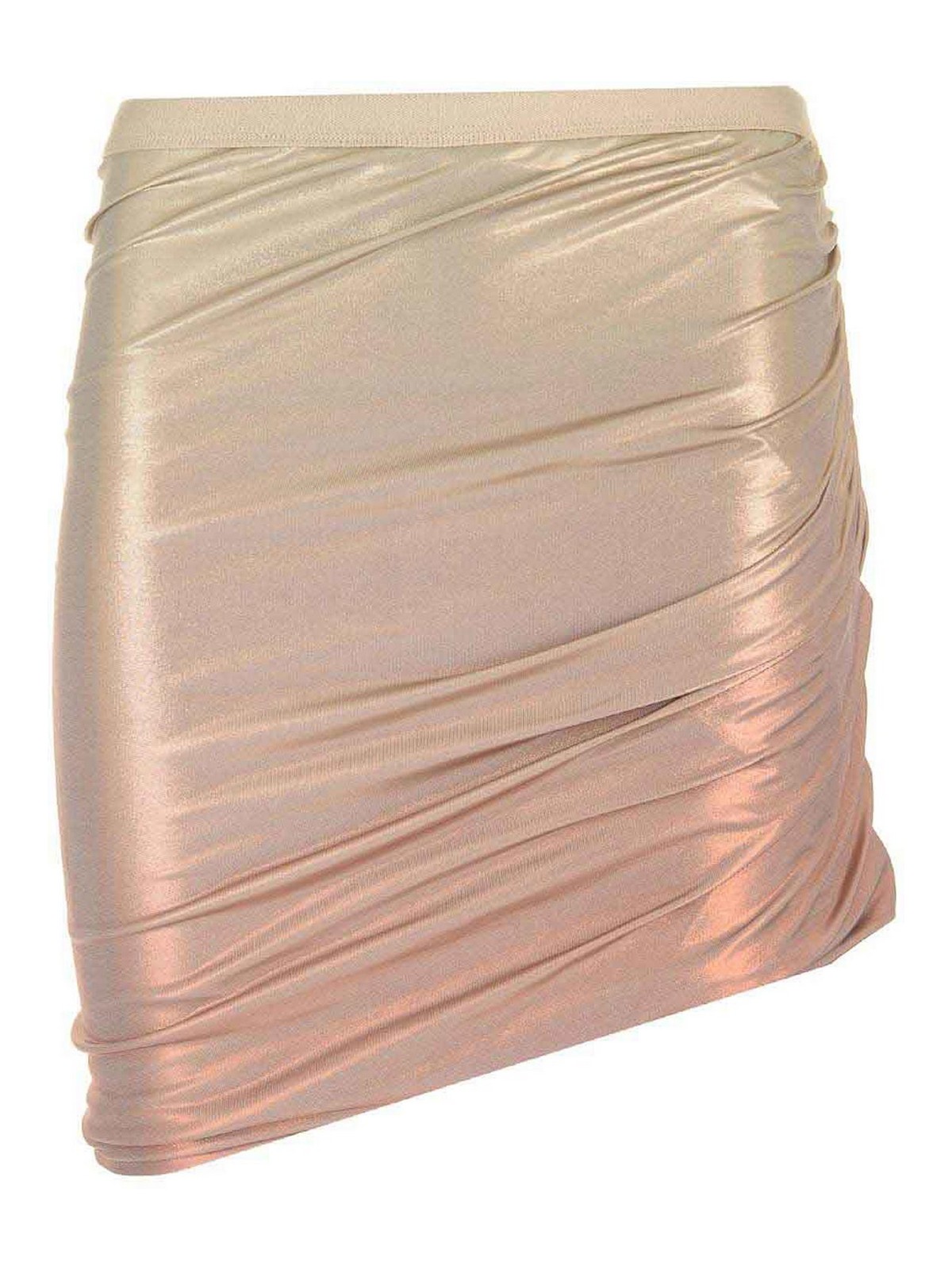 Metallic Stretch Viscose Miniskirt