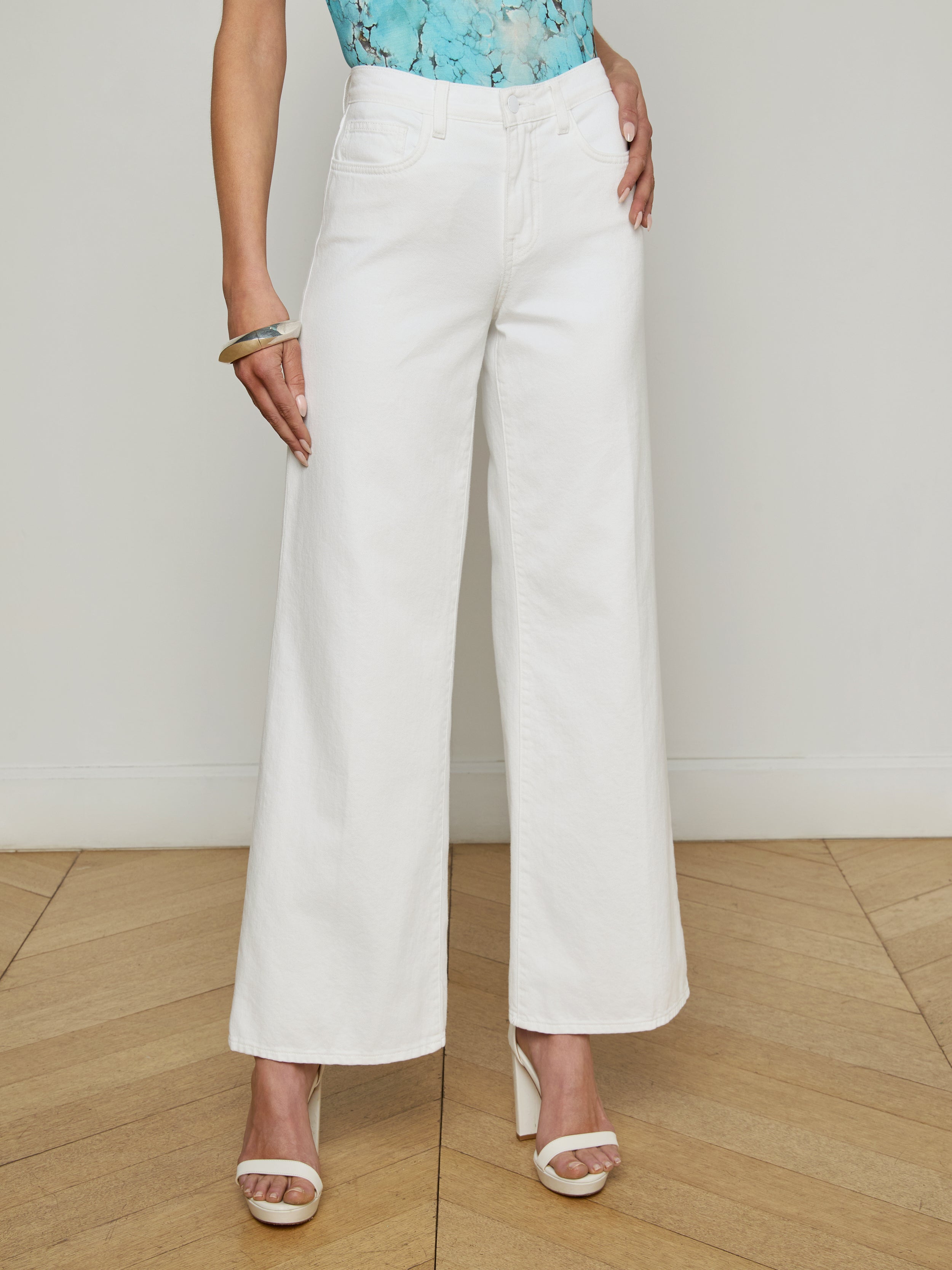 Alicent Wide-Leg Jean In Blanc