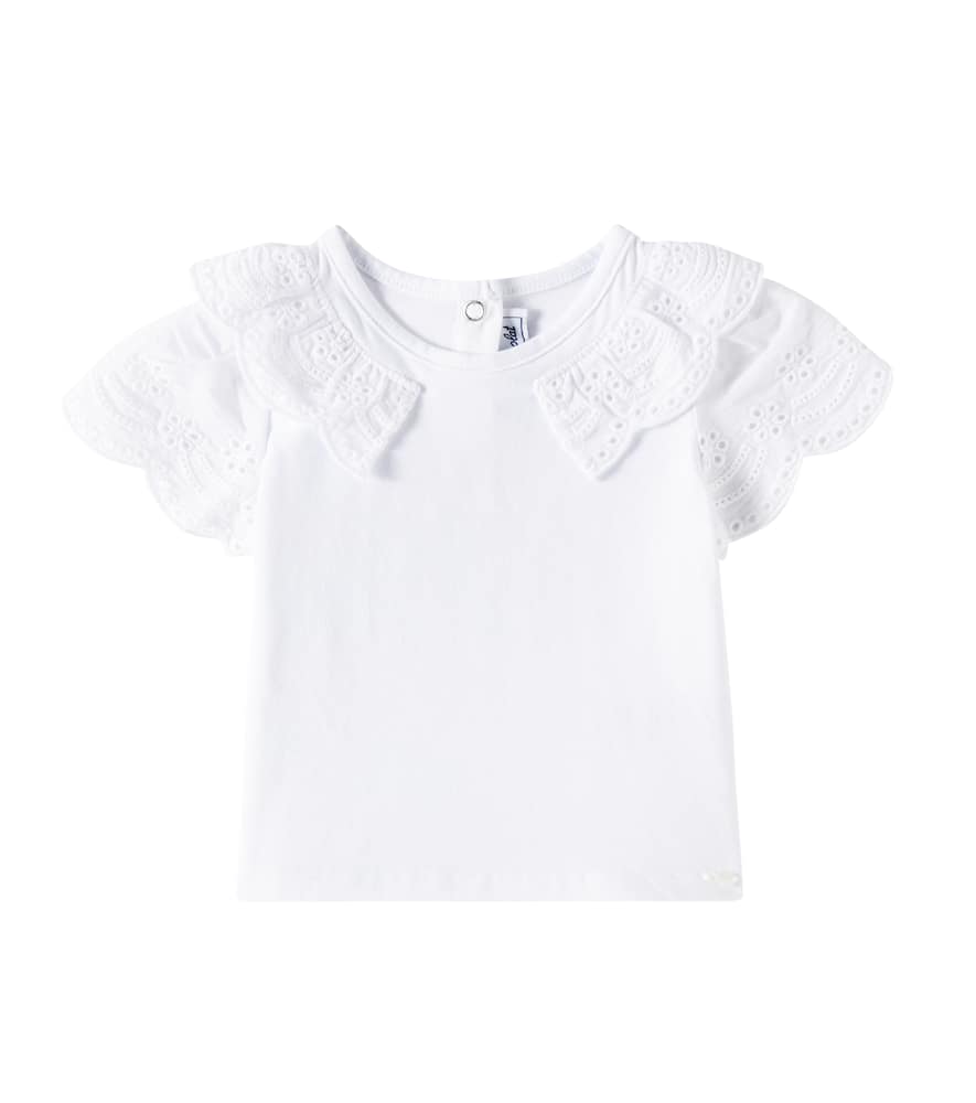 Tartine et Chocolat Baby ruffled cotton-blend T-shirt
