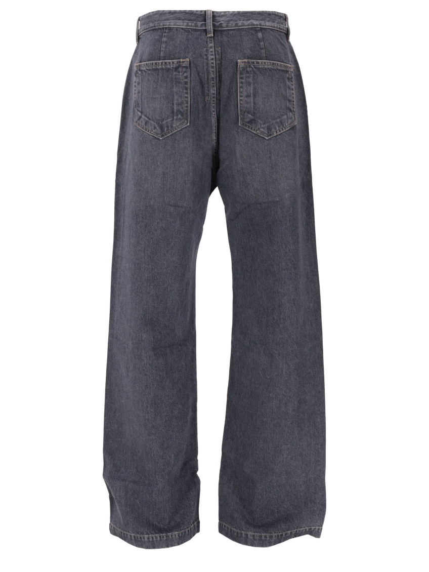 Rick Owens - drkshdw wide leg denim trousers belt loop
