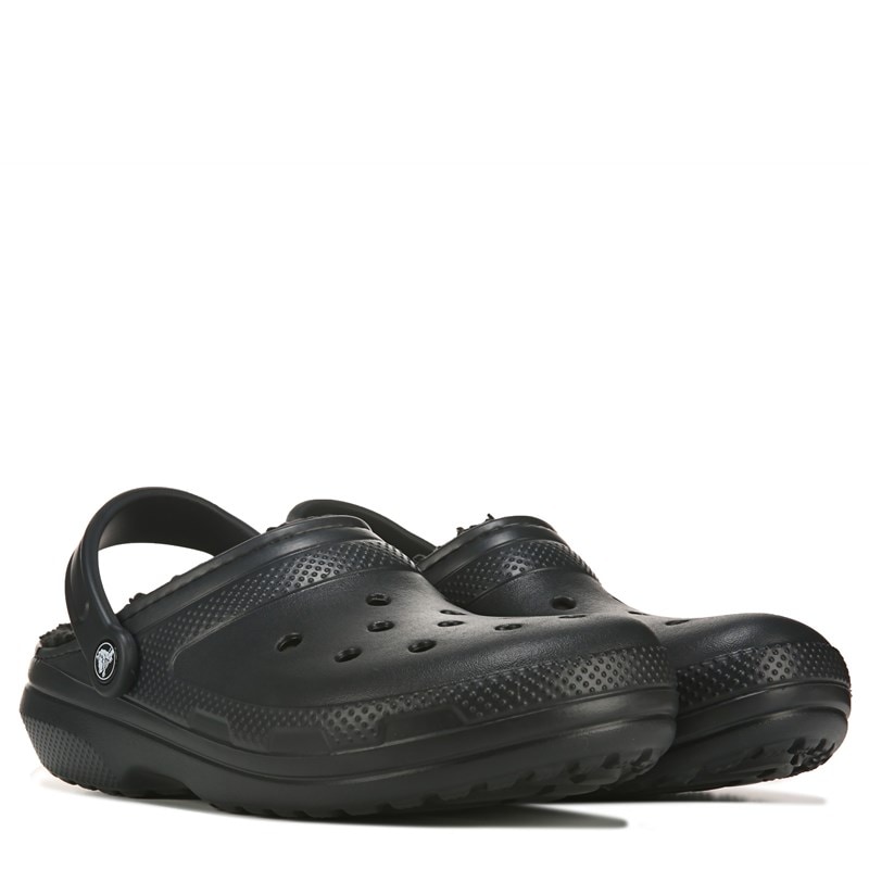 Men's Classic Fuzz Lined Clog Shoes (Black)