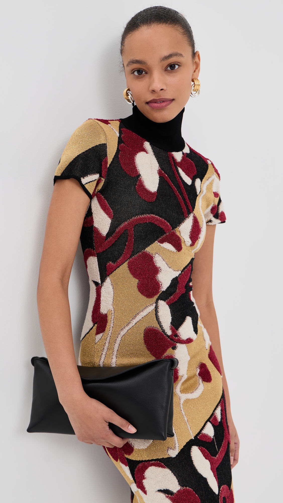 Herald Long Dress Multicolor Gold/Purple/Black