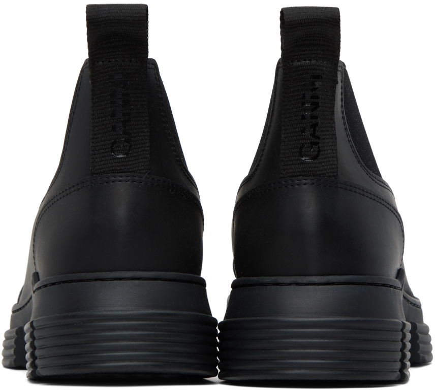Black cropped city boots
