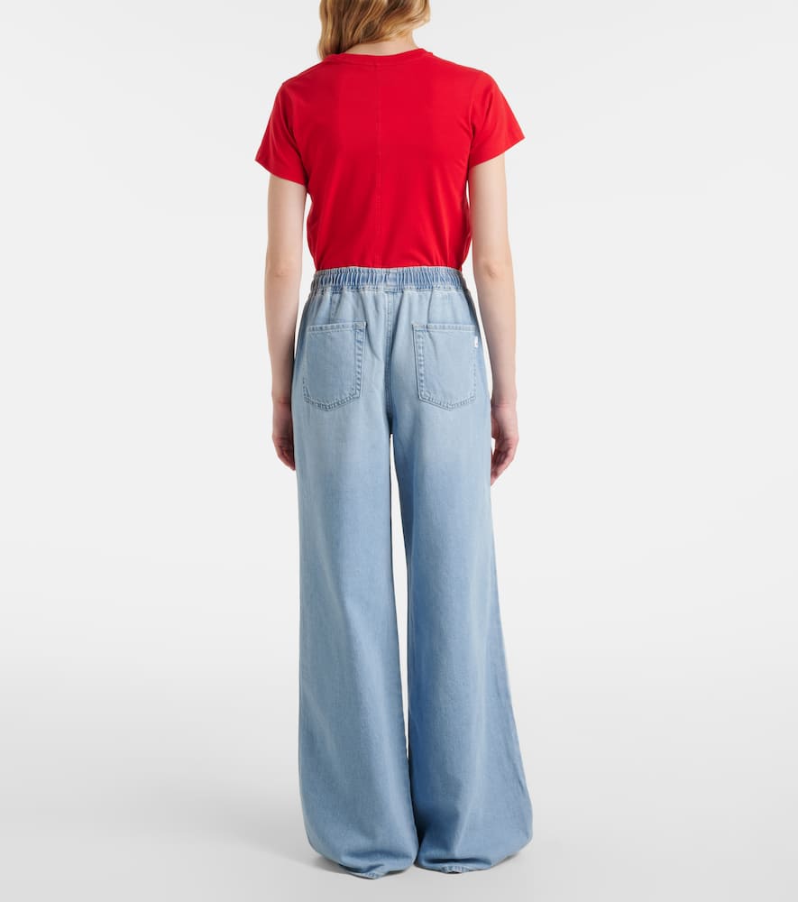 Pull On high-rise wide-leg jeans