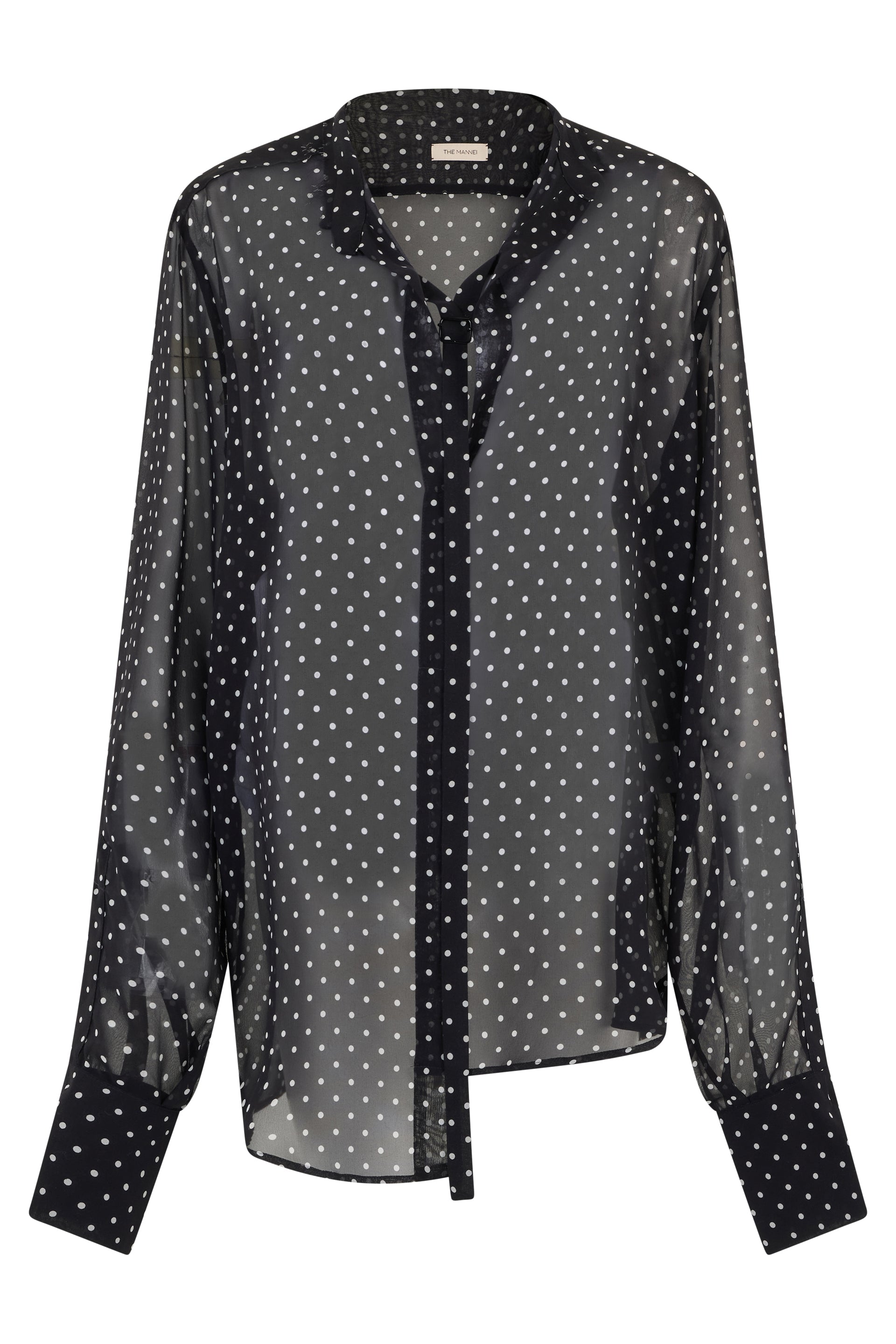 Elegant Silk Polka Dot Shirt