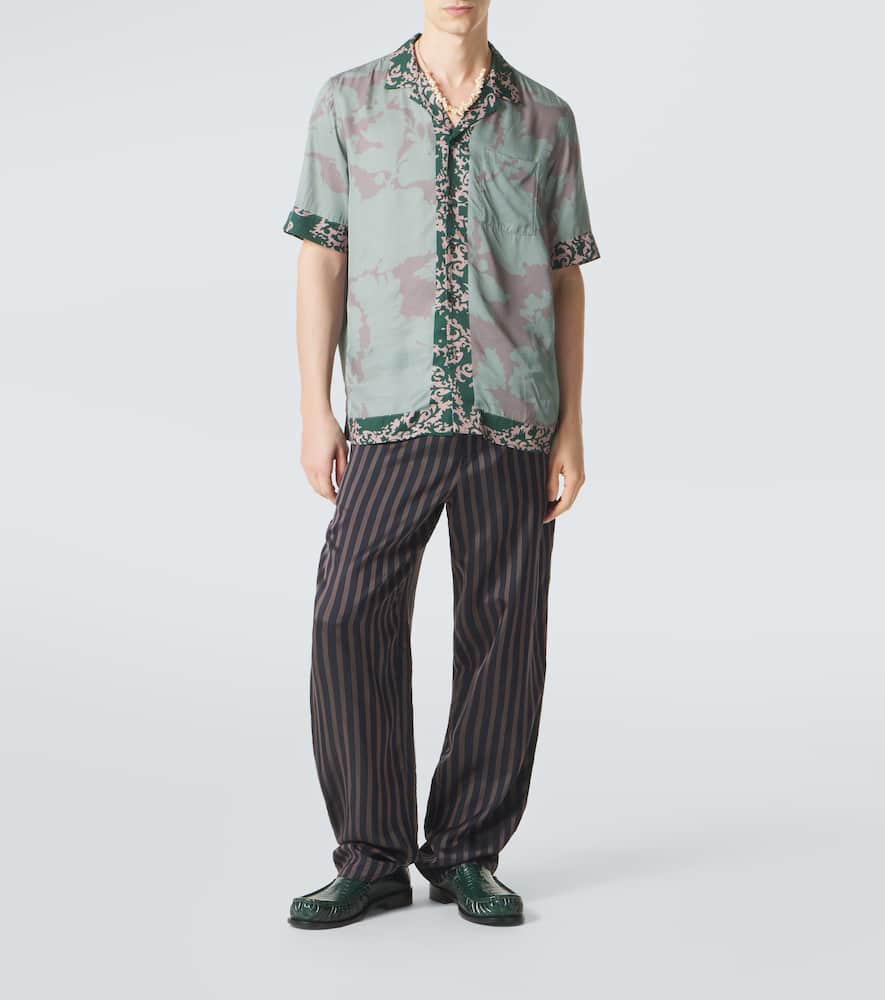 Printed bowling shirt