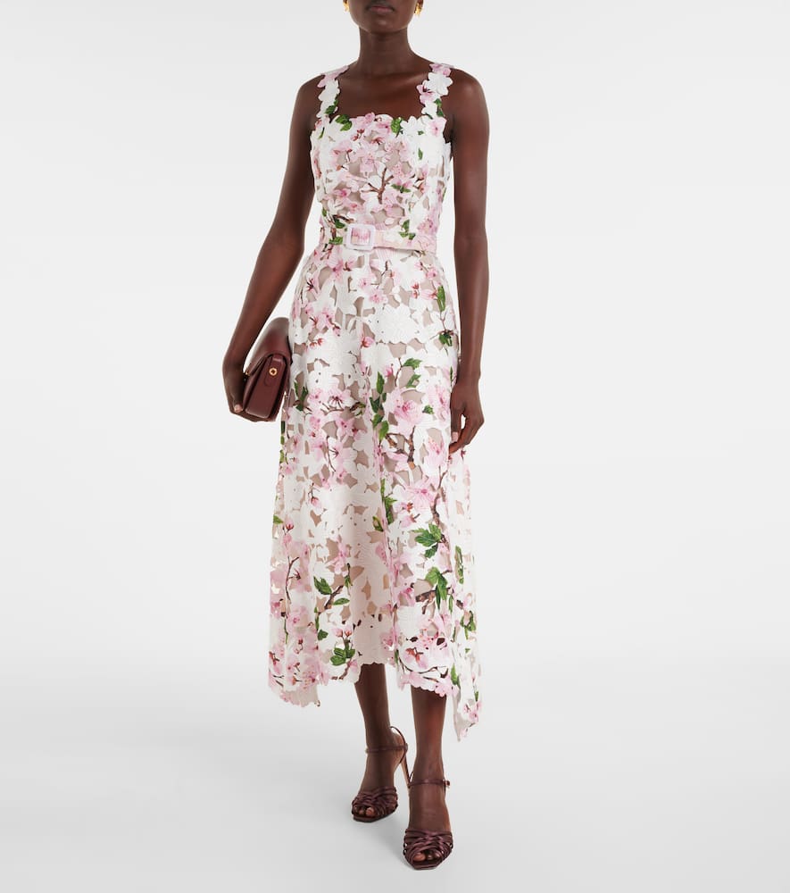 Floral lace cocktail dress