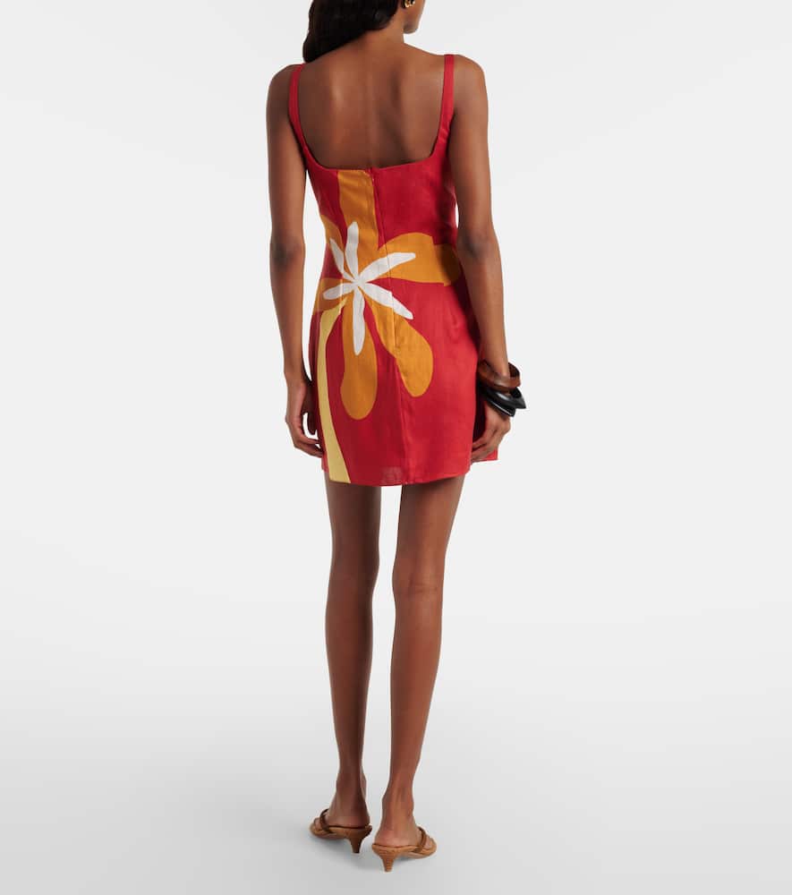 Siela floral linen minidress