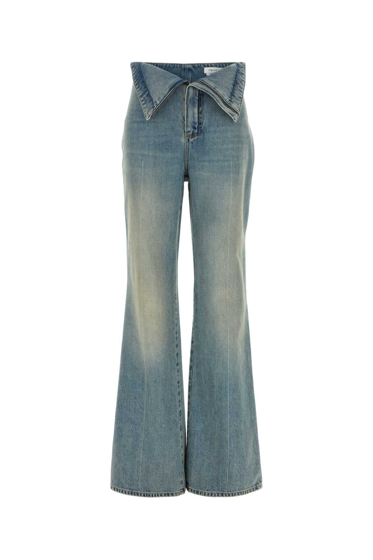 Flared Denim Jeans — Blue