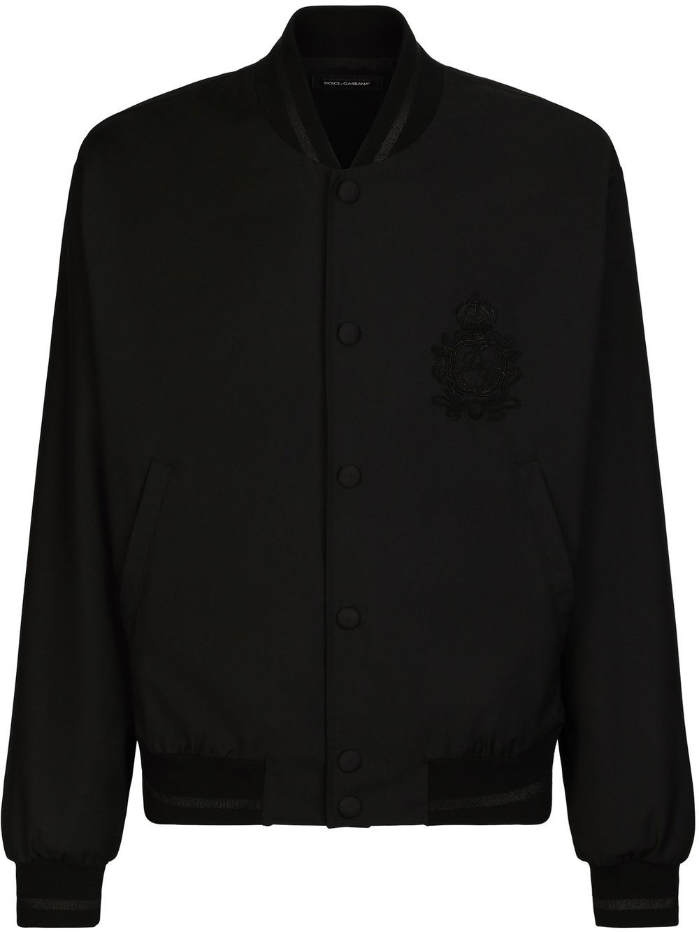 Heraldic DG patch bomber jacket - Black