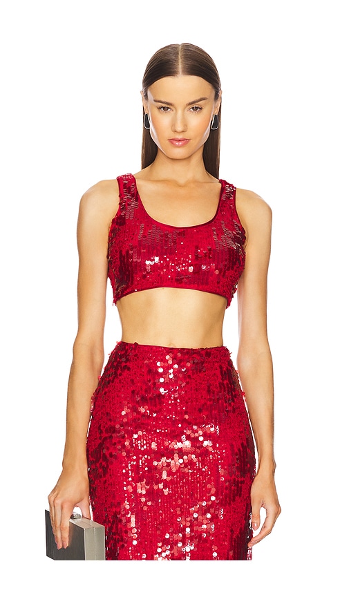Michael Costello OBERTEIL MARLENE in Red. Größe XS. Also in L, M