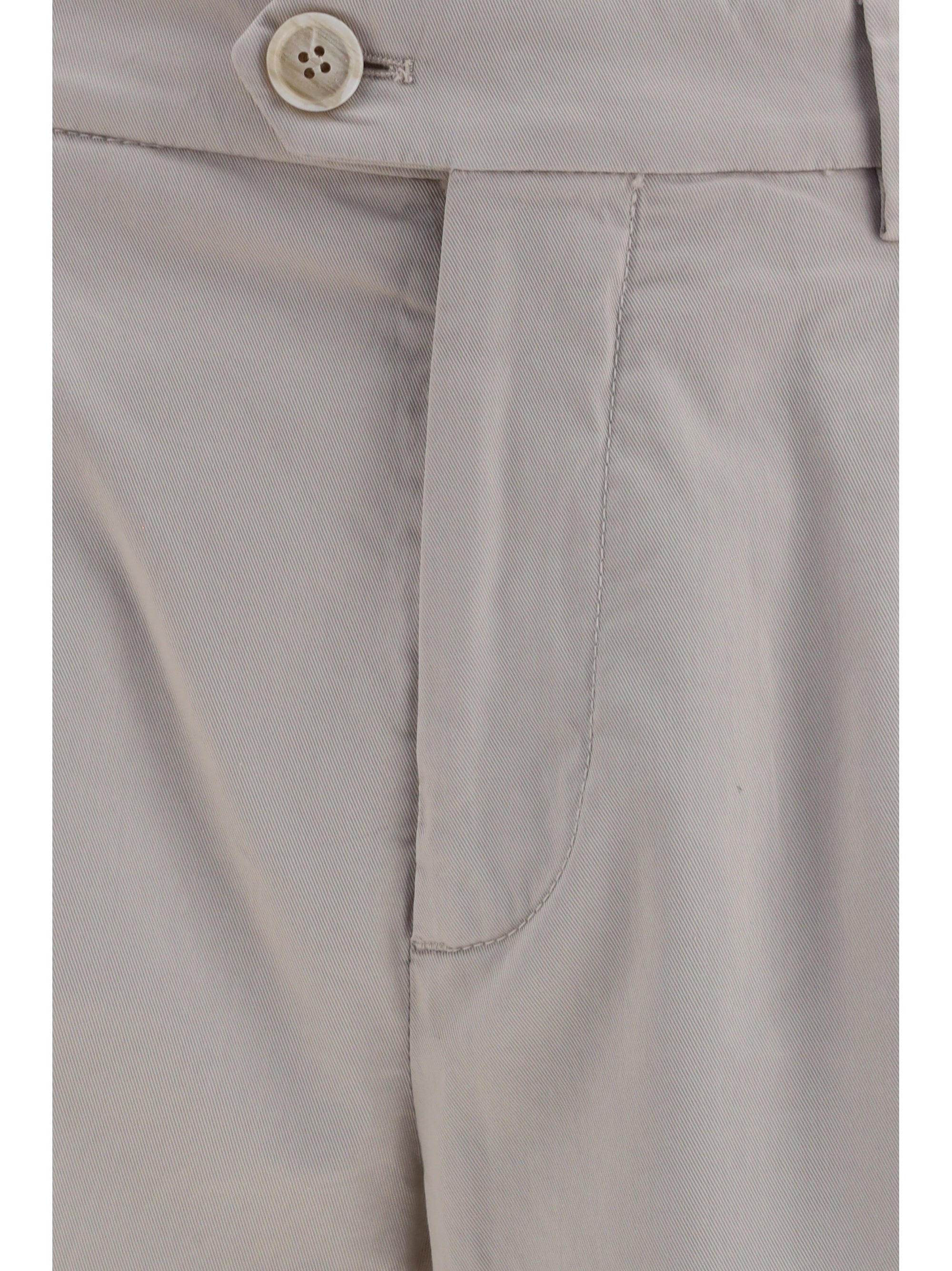 Cotton-Blend Chinos — Beige