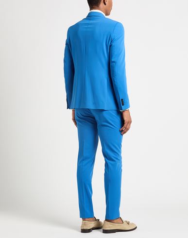 Man Suit Azure Size 36 Polyester, Viscose, Elastane